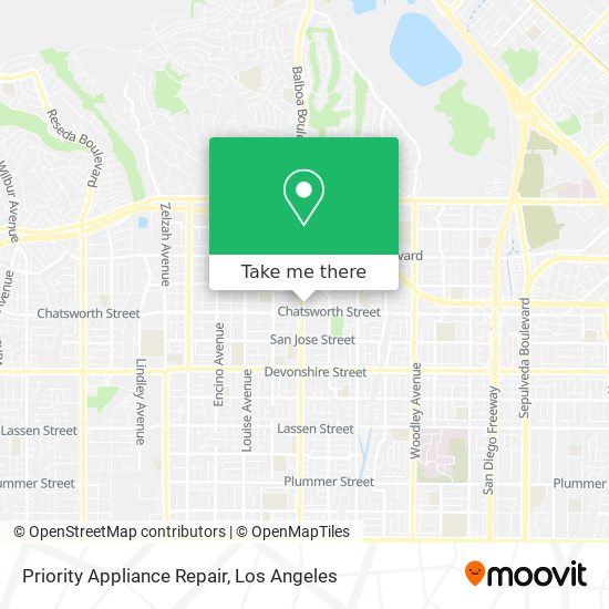 Priority Appliance Repair map