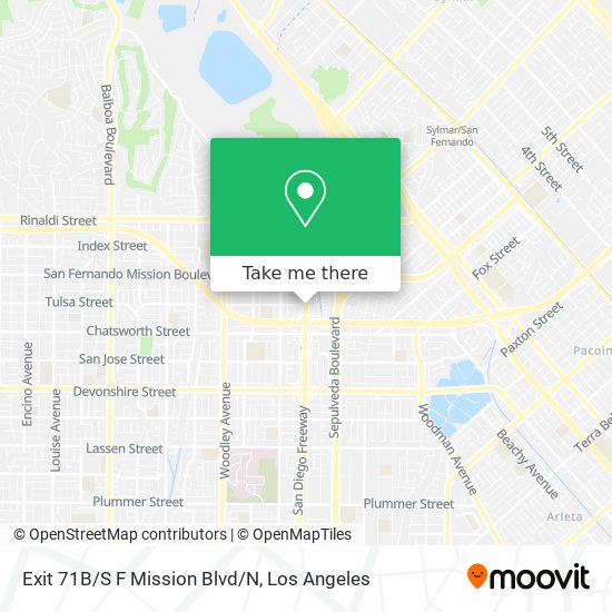 Mapa de Exit 71B/S F Mission Blvd/N