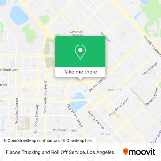 Flacos Trucking and Roll Off Service map