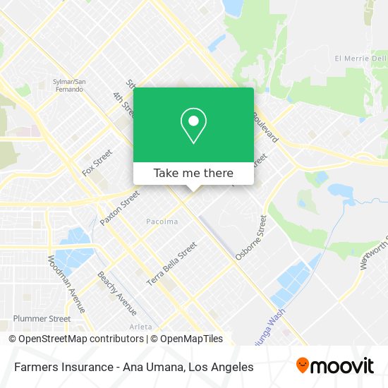 Farmers Insurance - Ana Umana map