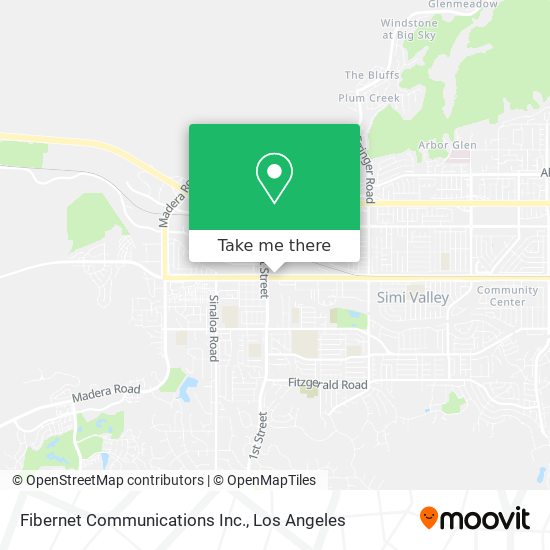 Fibernet Communications Inc. map