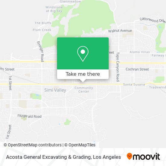 Mapa de Acosta General Excavating & Grading