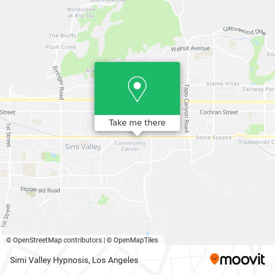 Simi Valley Hypnosis map