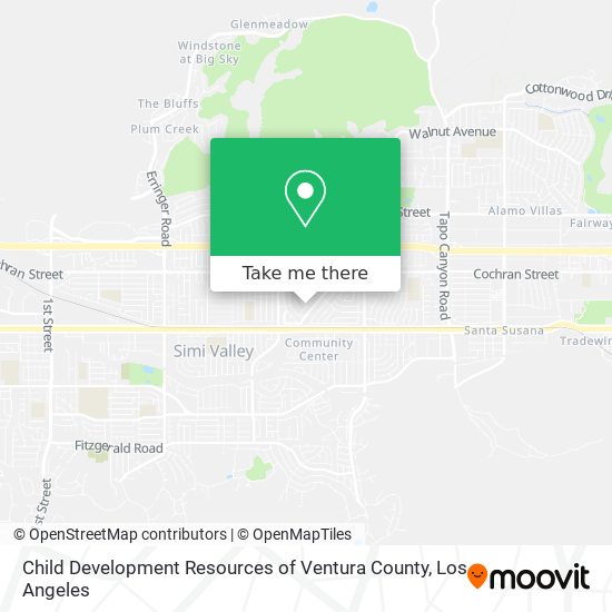 Child Development Resources of Ventura County map