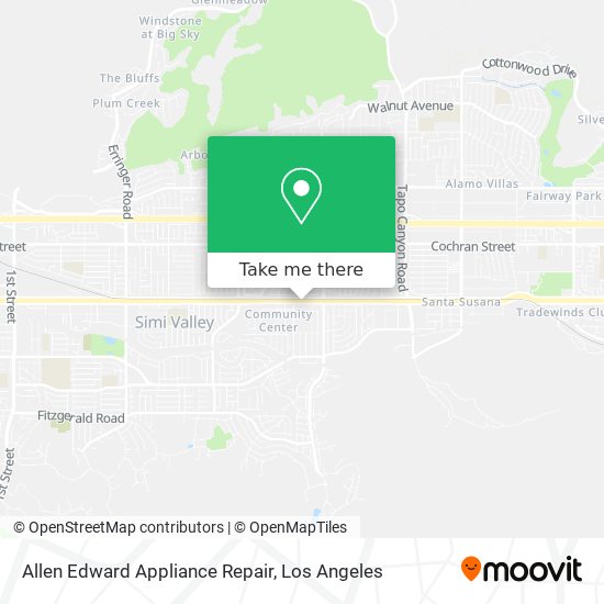 Mapa de Allen Edward Appliance Repair