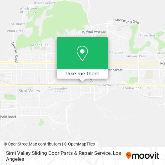 Simi Valley Sliding Door Parts & Repair Service map