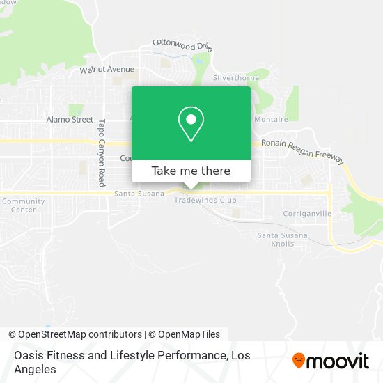 Mapa de Oasis Fitness and Lifestyle Performance