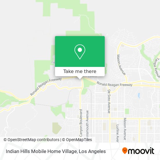 Indian Hills Mobile Home Village map