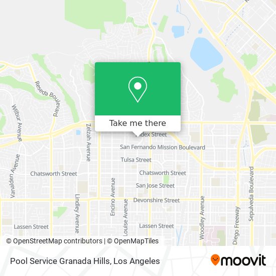 Mapa de Pool Service Granada Hills