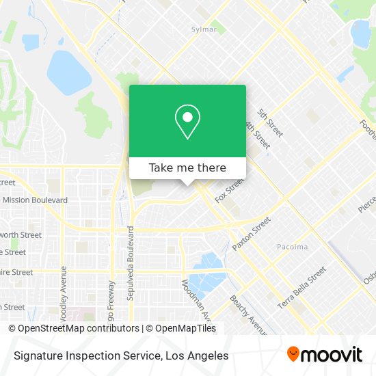 Signature Inspection Service map