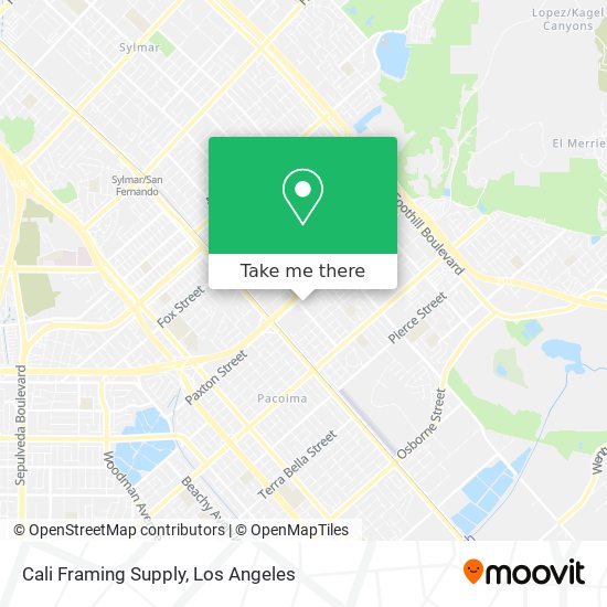 Cali Framing Supply map