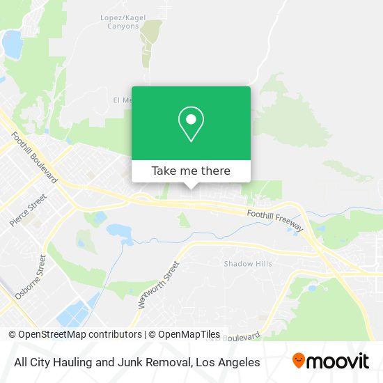 Mapa de All City Hauling and Junk Removal