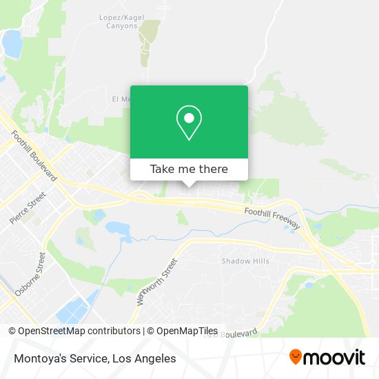 Montoya's Service map