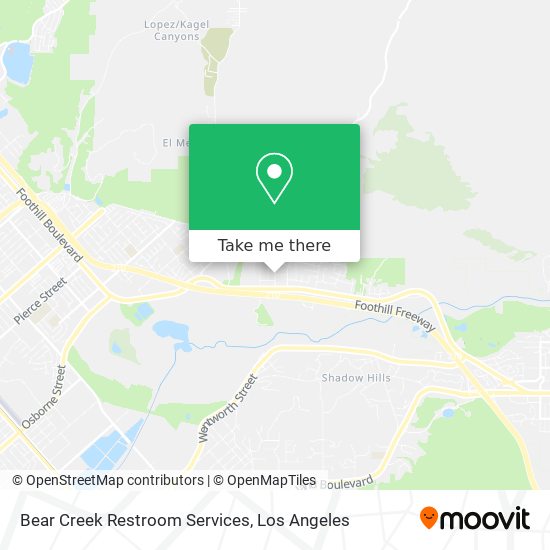 Bear Creek Restroom Services map