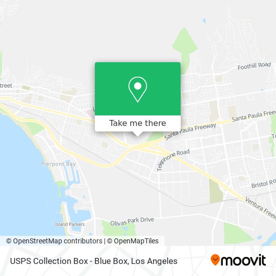 Mapa de USPS Collection Box - Blue Box