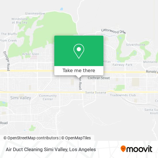 Mapa de Air Duct Cleaning Simi Valley