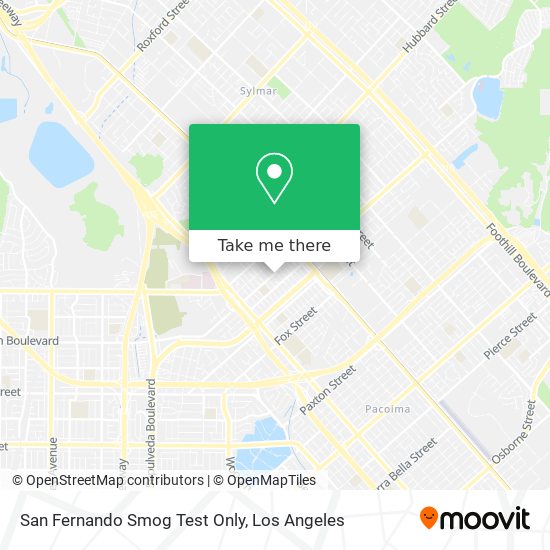 San Fernando Smog Test Only map