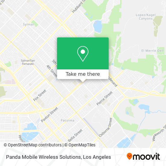 Mapa de Panda Mobile Wireless Solutions