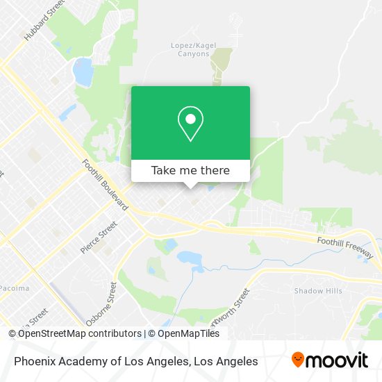 Phoenix Academy of Los Angeles map