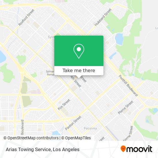 Arias Towing Service map