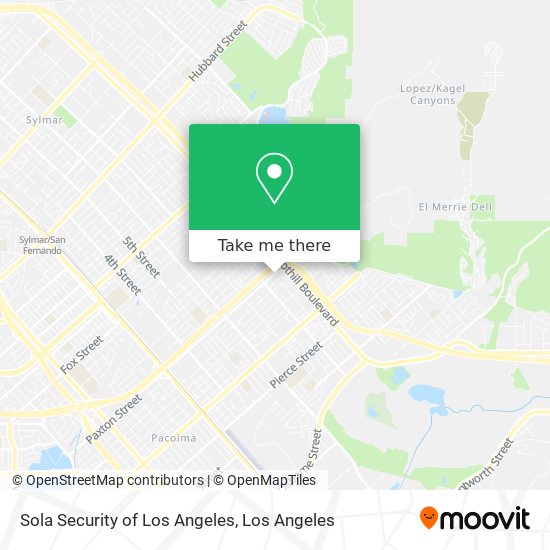 Mapa de Sola Security of Los Angeles