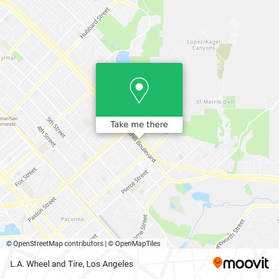 L.A. Wheel and Tire map