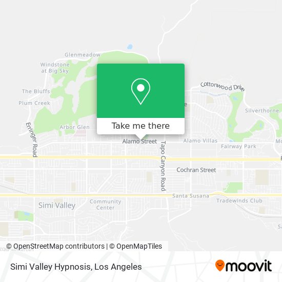 Simi Valley Hypnosis map