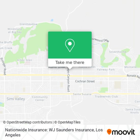 Nationwide Insurance: WJ Saunders Insurance map