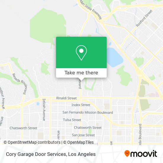Cory Garage Door Services map