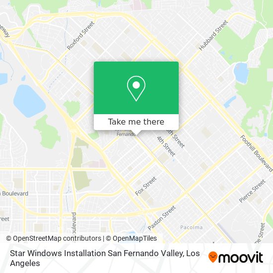 Mapa de Star Windows Installation San Fernando Valley