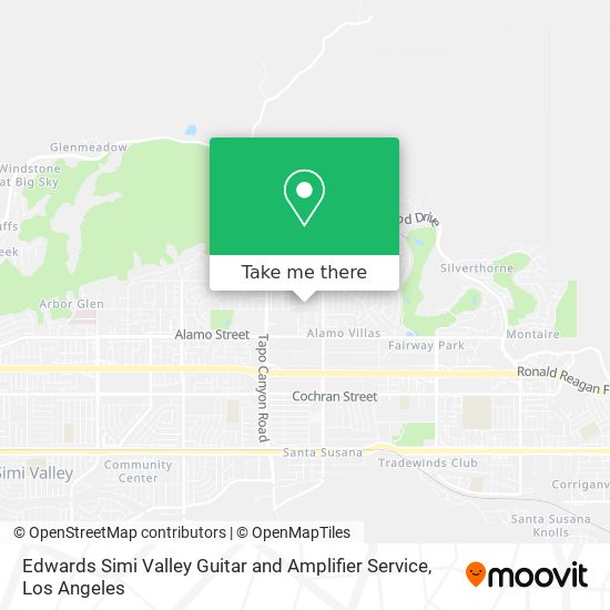 Mapa de Edwards Simi Valley Guitar and Amplifier Service