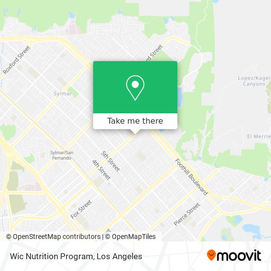 Wic Nutrition Program map