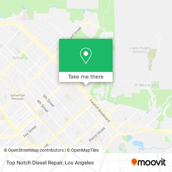 Mapa de Top Notch Diesel Repair