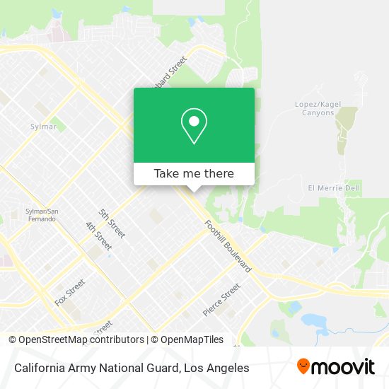 California Army National Guard map