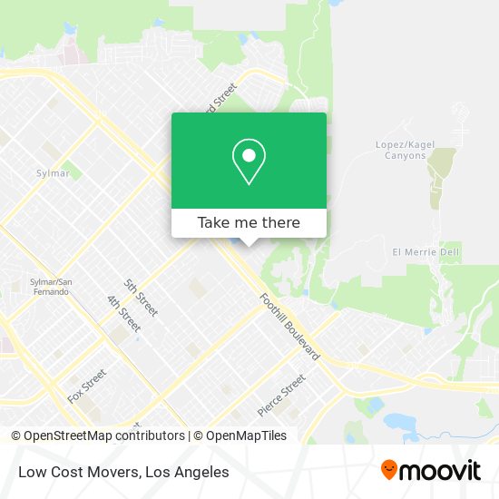 Low Cost Movers map