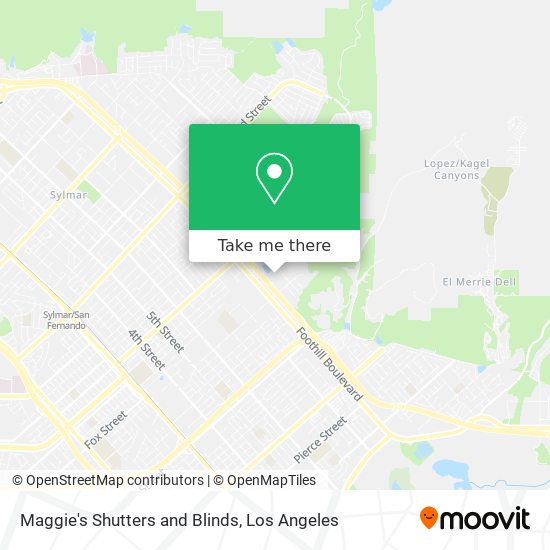 Mapa de Maggie's Shutters and Blinds