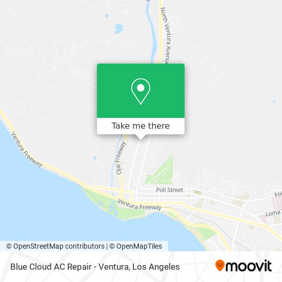 Blue Cloud AC Repair - Ventura map