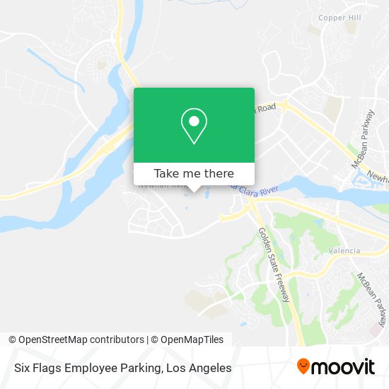 Six Flags Employee Parking map