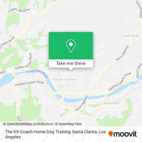 The K9-Coach Home Dog Training Santa Clarita map