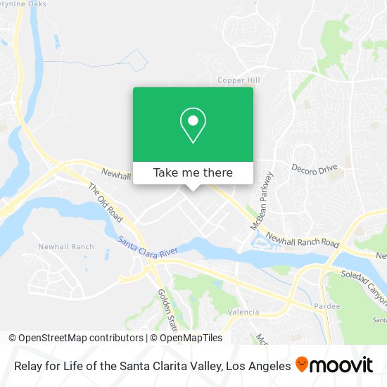 Relay for Life of the Santa Clarita Valley map