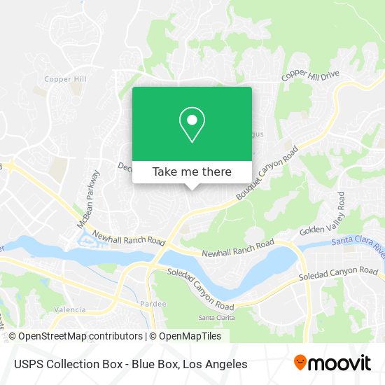 Mapa de USPS Collection Box - Blue Box