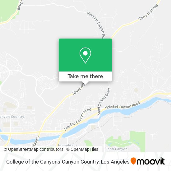 Mapa de College of the Canyons-Canyon Country