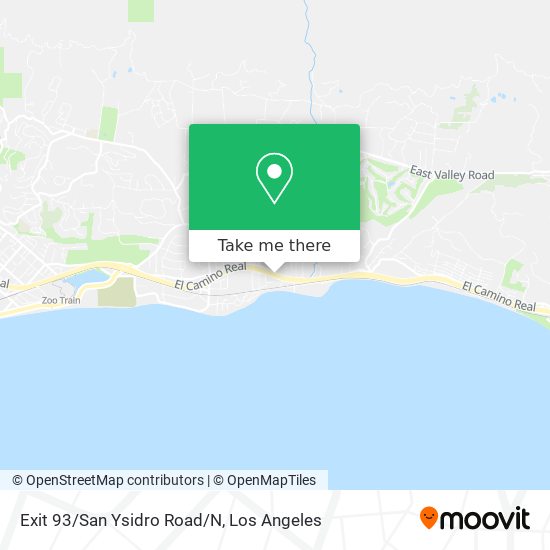 Exit 93/San Ysidro Road/N map