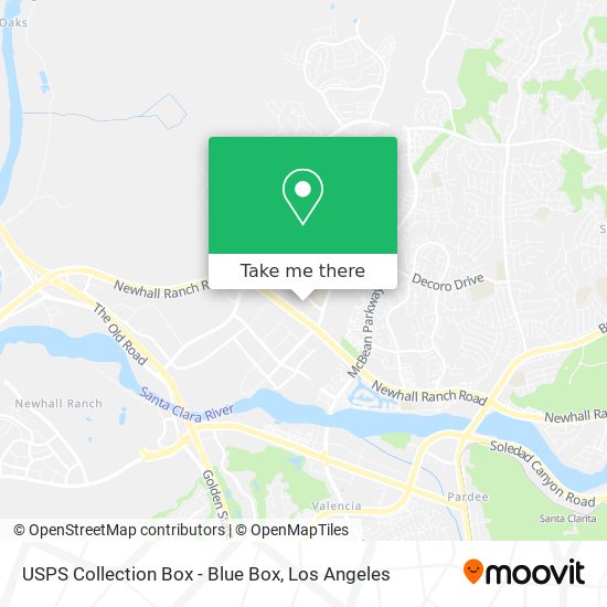 Mapa de USPS Collection Box - Blue Box