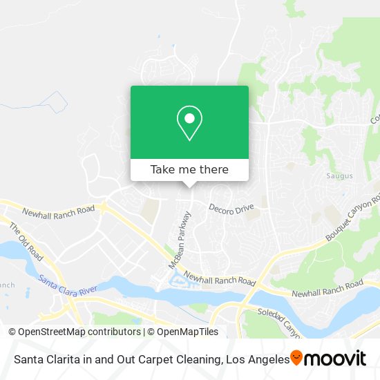 Santa Clarita in and Out Carpet Cleaning map