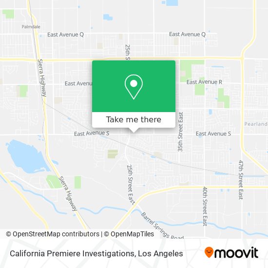 California Premiere Investigations map