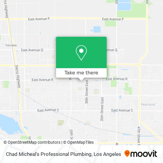 Chad Micheal's Professional Plumbing map