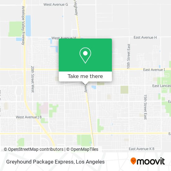 Greyhound Package Express map