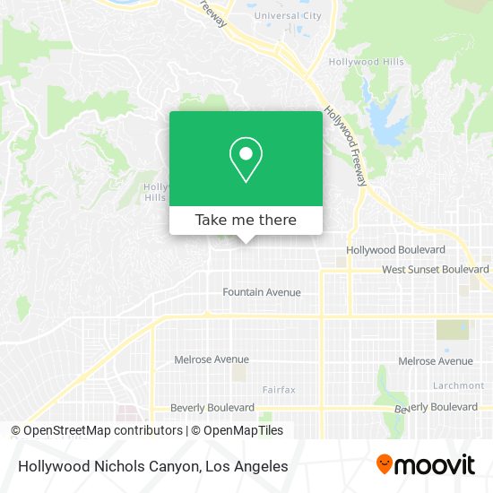 Mapa de Hollywood Nichols Canyon