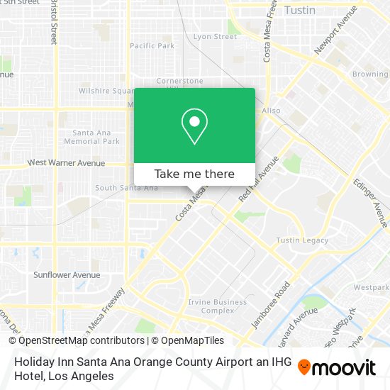 Holiday Inn Santa Ana Orange County Airport an IHG Hotel map